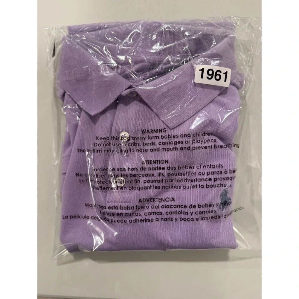 Polo Ralph Lauren Mens XXL Classic Fit Lavender Purple Polo Shirt Short Sleeve